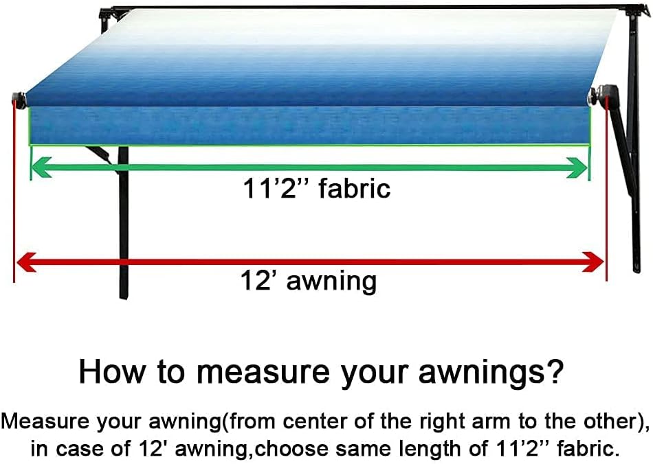 12 Feet Blue Vinyl RV Awning Replacement X598