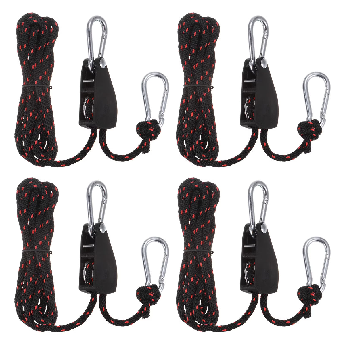 4 Pieces 1/4" (6mm) Ratchet Rope Hanger Metal Gears 7.9ft (2.4meter) Tie Down Strap C112242