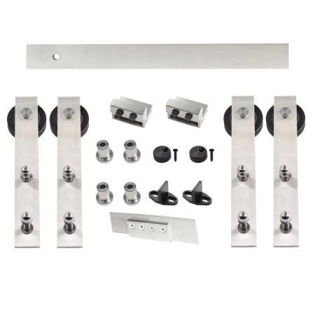 Stainless Steel Sliding Barn Door Hardware Kit Y150523