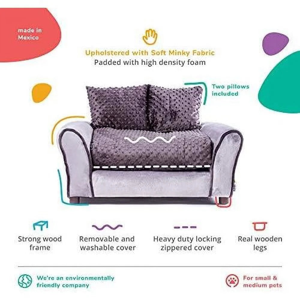 Charcoal Medium Pet Sofa Bed Q15513