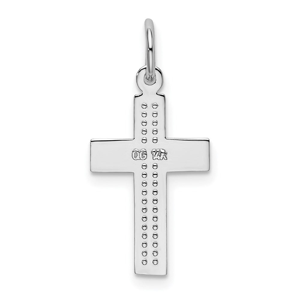 White Gold Latin Cross Pendant P298