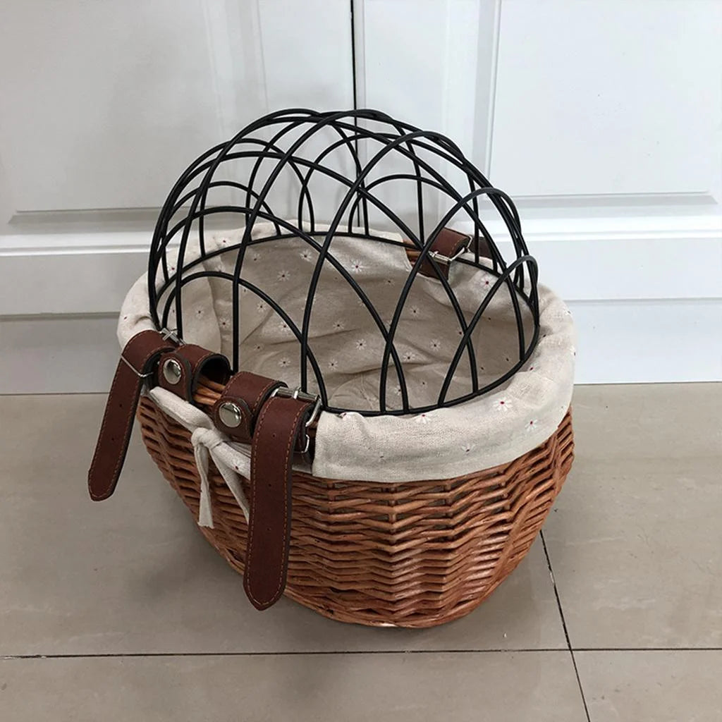 Wicker Front Handlebar Bike Basket R7731