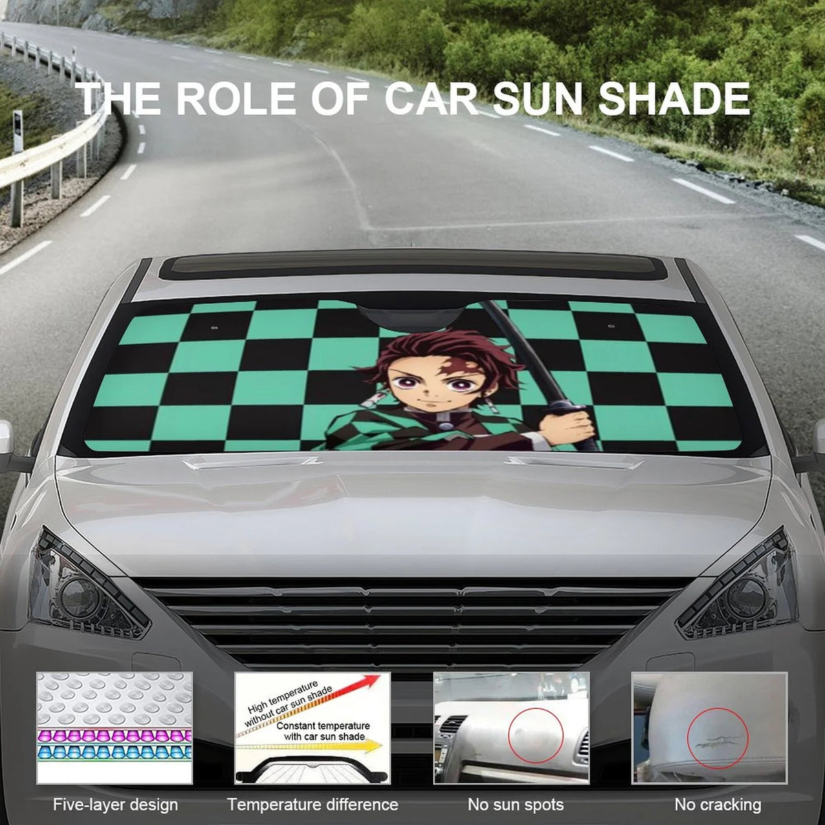 Foldable Reflective Car Windshield Sun Shade Cover B111