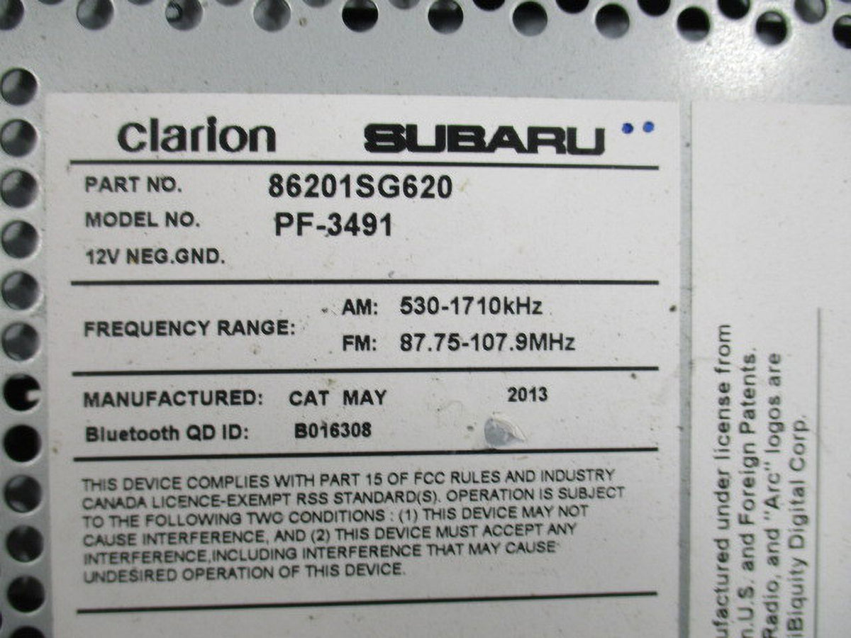 14 15 Subaru Forester MP3 CD HD Radio Receiver L958851
