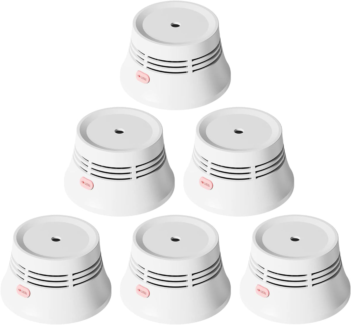 Smoke Alarm with Photoelectric Sensor, 10-Year Battery, Pack of 6 W47536
