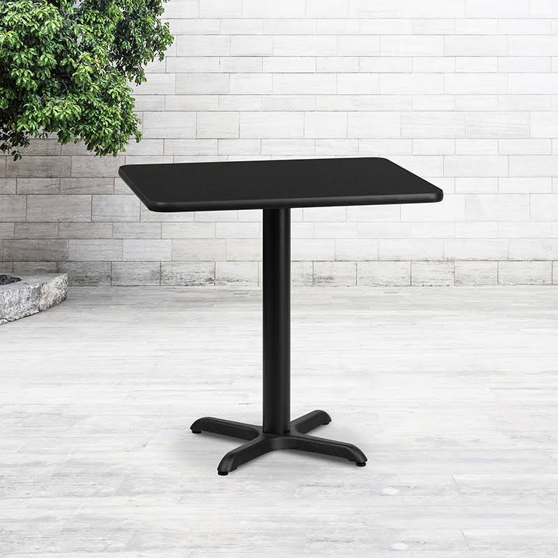Rectangular Walnut Laminate Table Top with Table Height Base Q4306