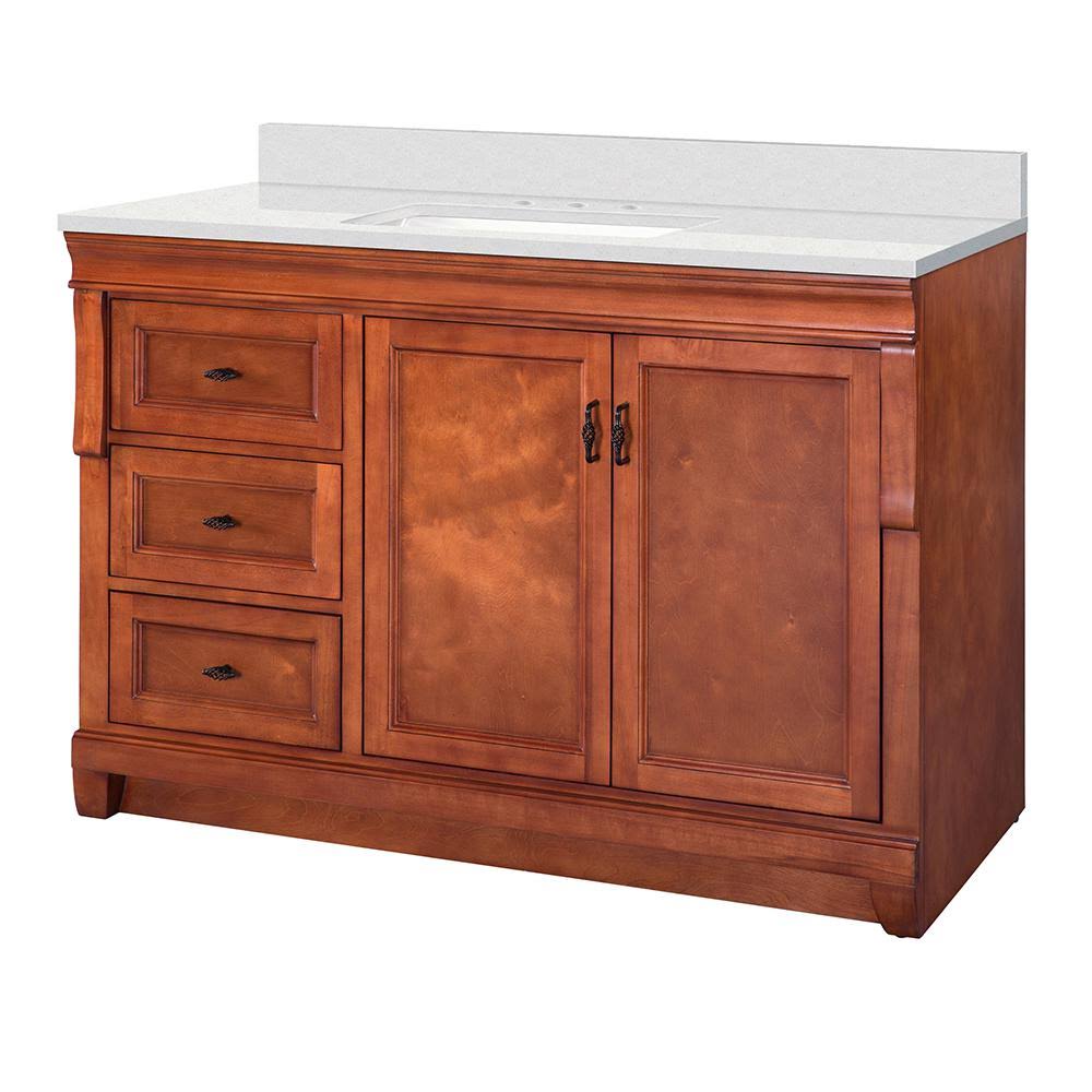 Warm Cinnamon Vanity Cabinet with Marble Vanity Top G92761