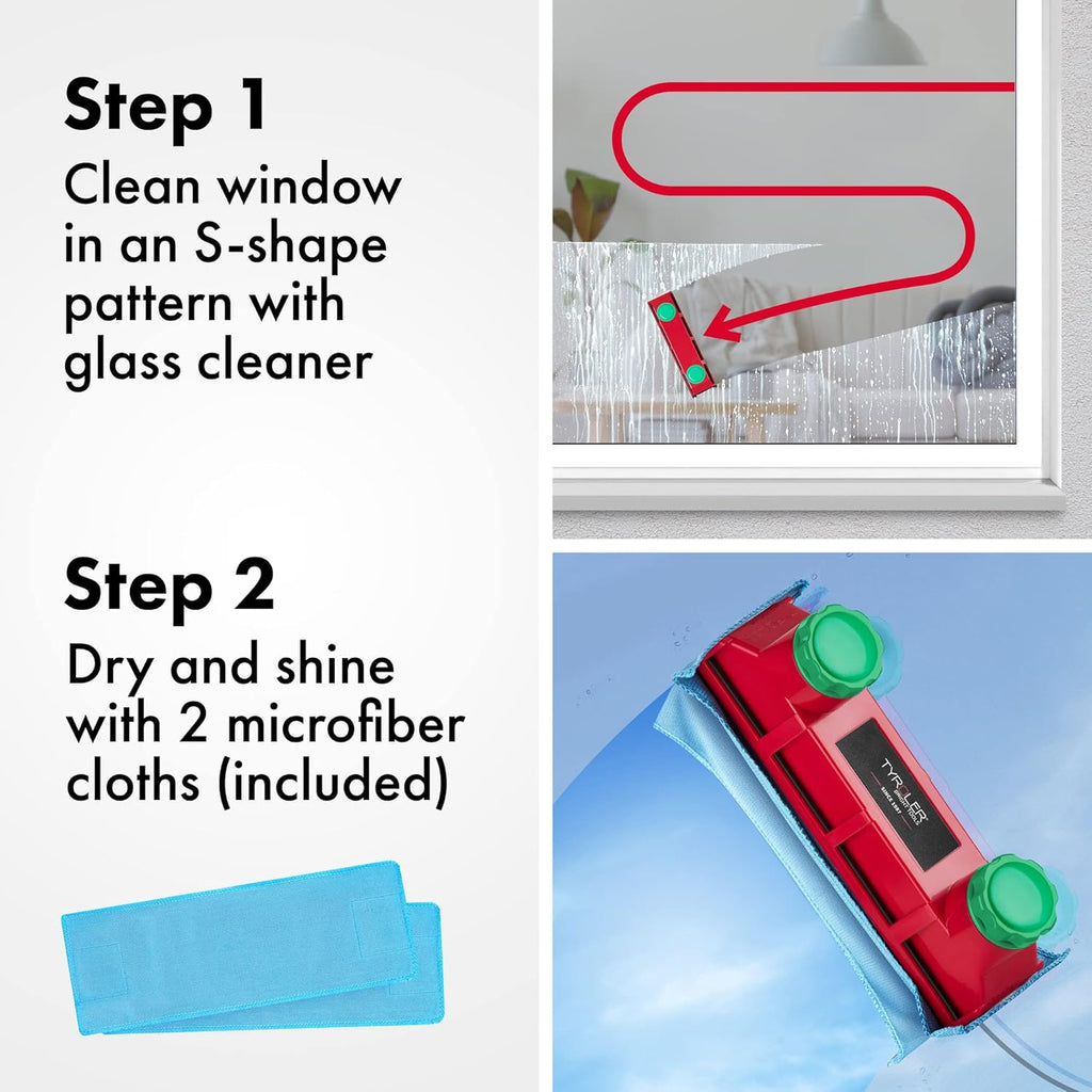 Magnetic Window Cleaner with Adjustable Force Control, Double-Sided L6908