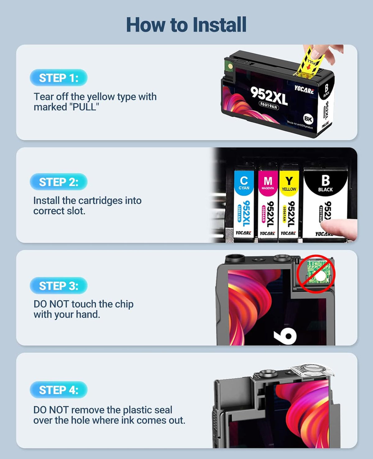 Ink Cartridges 4 Pack (1 Black, 1 Cyan, 1 Magenta, 1 Yellow) R871647