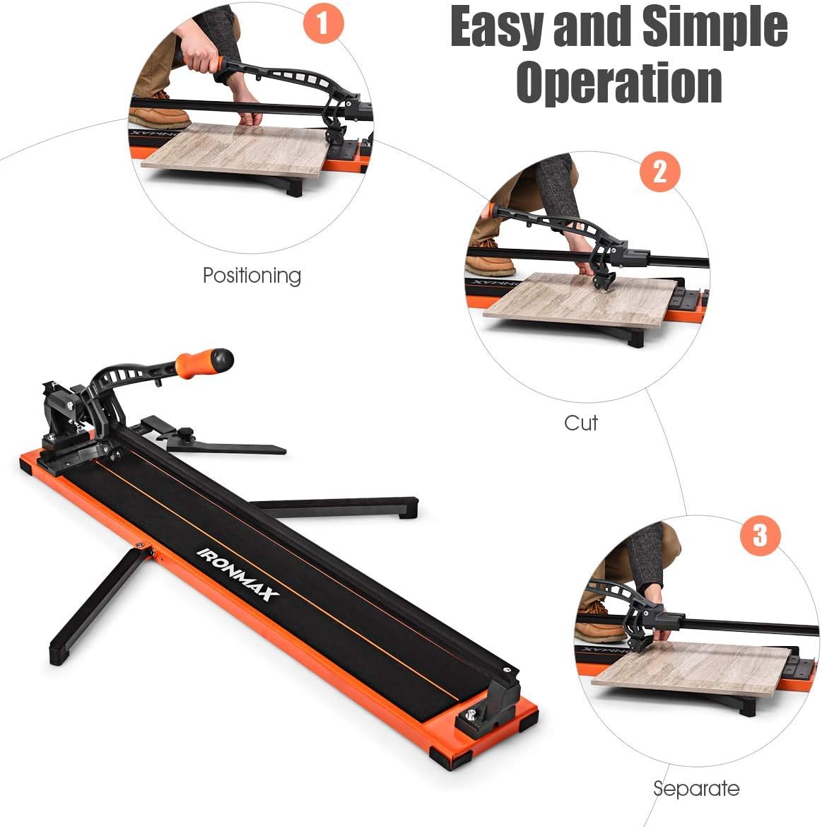 36-Inch Manual Tile Cutter with Tungsten Carbide Cutting Wheel Q967009