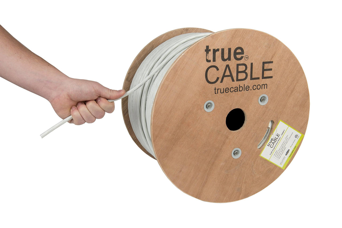 Cat6a Riser 1000ft White 23AWG 4 Pair Solid Bare Copper UTP N8365