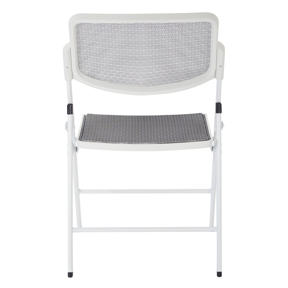 White ProGrid Mesh Folding Chair Q245