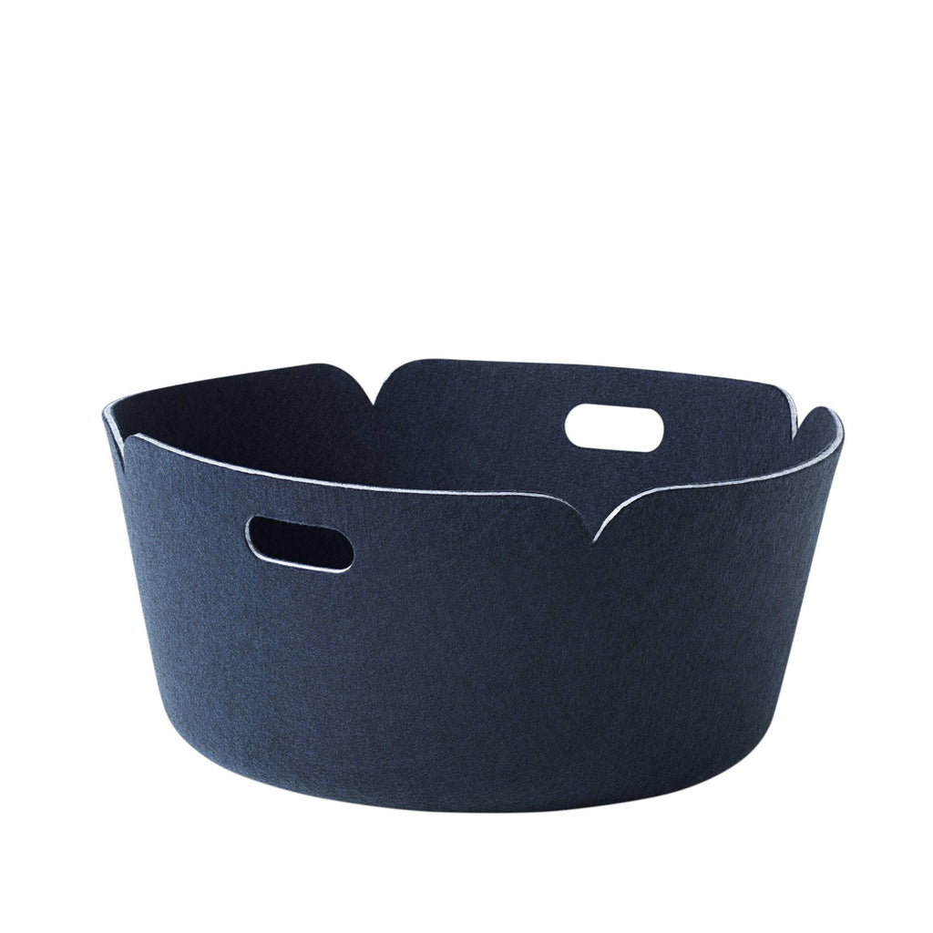 Midnight Blue Round Basket S2618