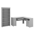 60W L Shaped Desk with 5 Shelf Bookcase W87989