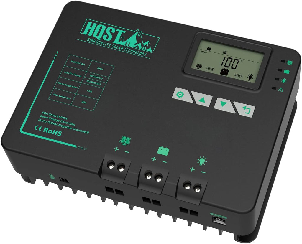40 Amp MPPT Solar Charge Controller with Bluetooth LCD Display I75784