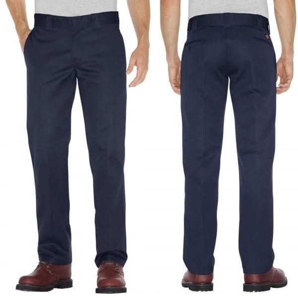 Navy Blue Slim Straight Work Pant F9452