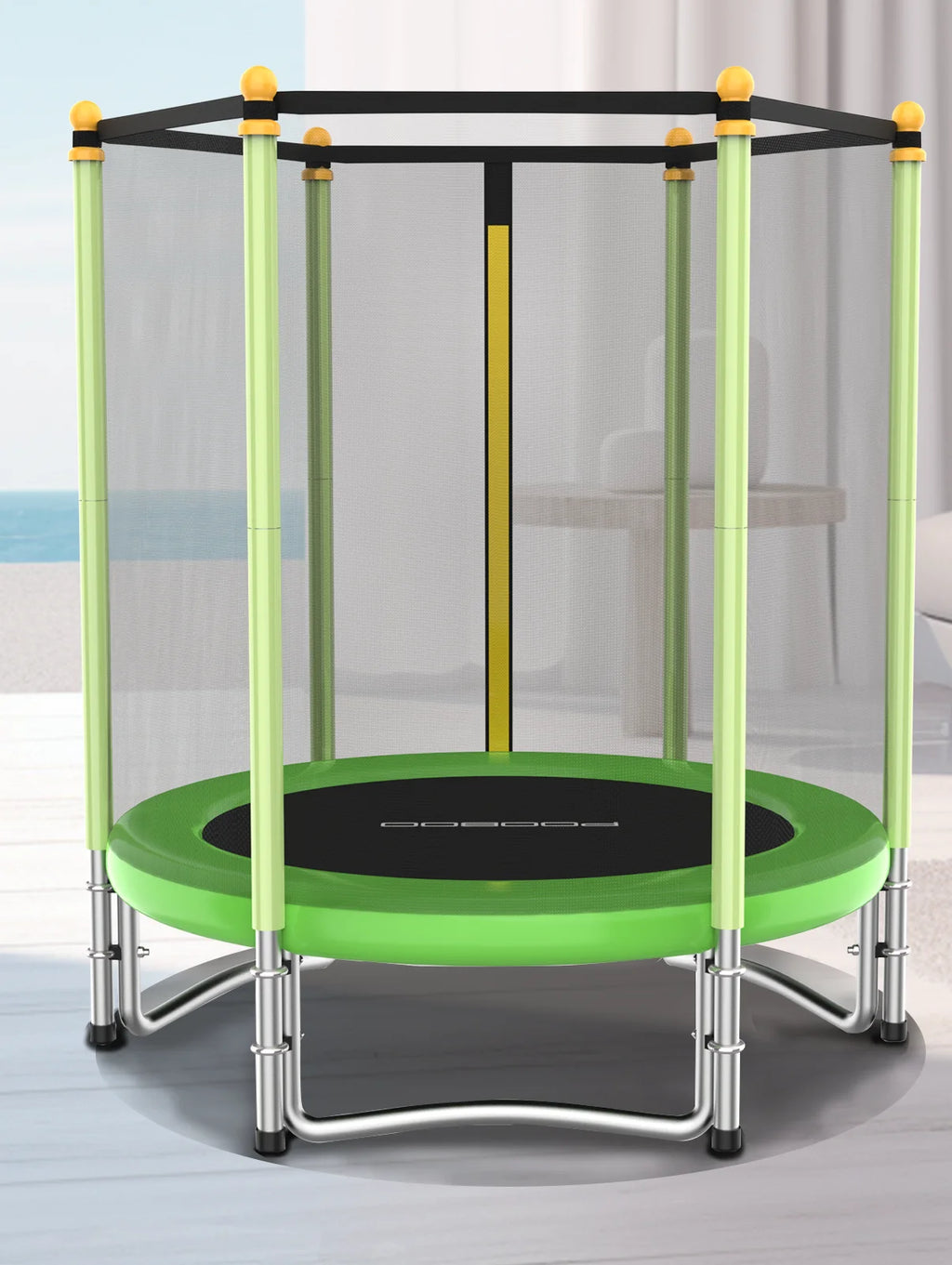 55" Kids Trampoline with Safety Enclosure Net C72555