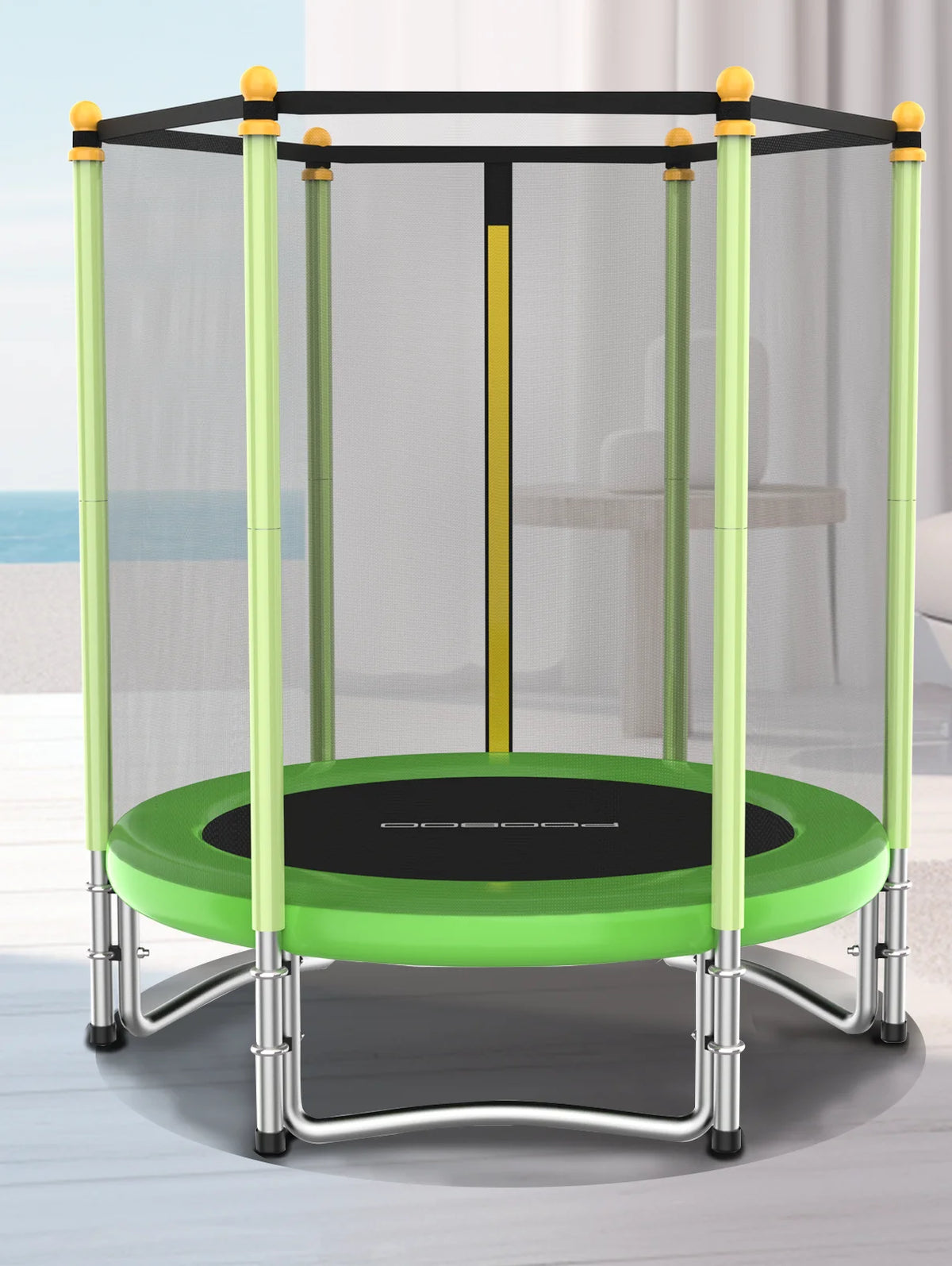 55" Kids Trampoline with Safety Enclosure Net C72555